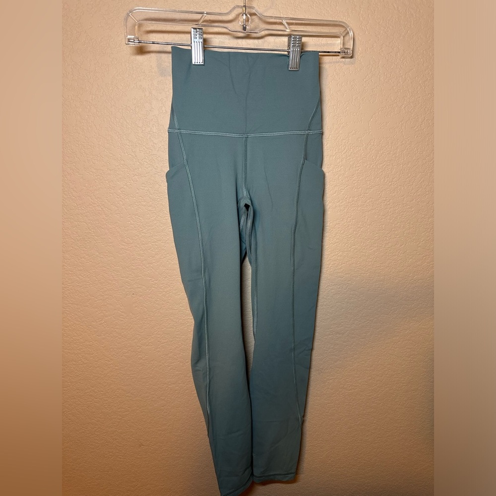 NWT Lululemon Align Pant with Pockets Size 0 Tidewater Teal 25" Nulu RARE!